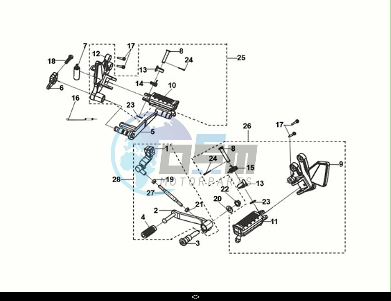 GEAR CHANGE PEDAL - KICK STARTER ARM