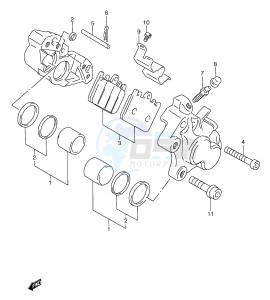 RGV250 (E1) drawing FRONT CALIPER