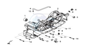 GTS 125I drawing CRANKCASE LEFT