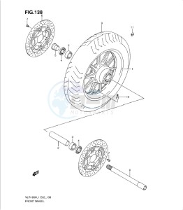 VLR1800 drawing FRONT WHEEL (VLR1800TL1 E19)