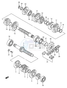 RM125 (E28) drawing TRANSMISSION