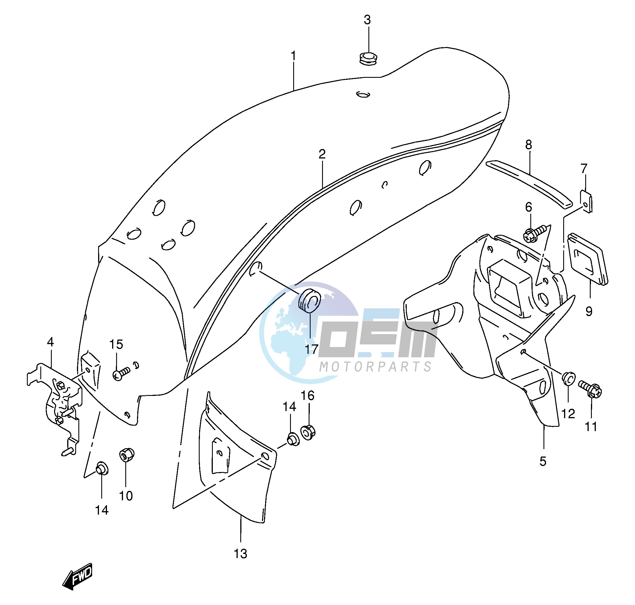 REAR FENDER (MODEL X)