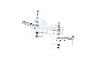 METAL–X - 50 cc drawing PASSENGER FOOTREST