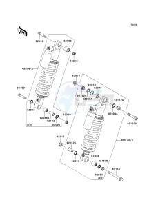 KRF 750 L [TERYX 750 FI 4X4 LE SPORT MONSTER ENERGY] (L9F-L9FA) L9FA drawing SHOCK ABSORBER-- S- -