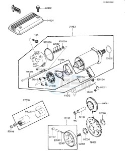 ZX 550 A [GPZ] (A1-A3) [GPZ] drawing STARTER MOTOR_STARTER CLUTCH