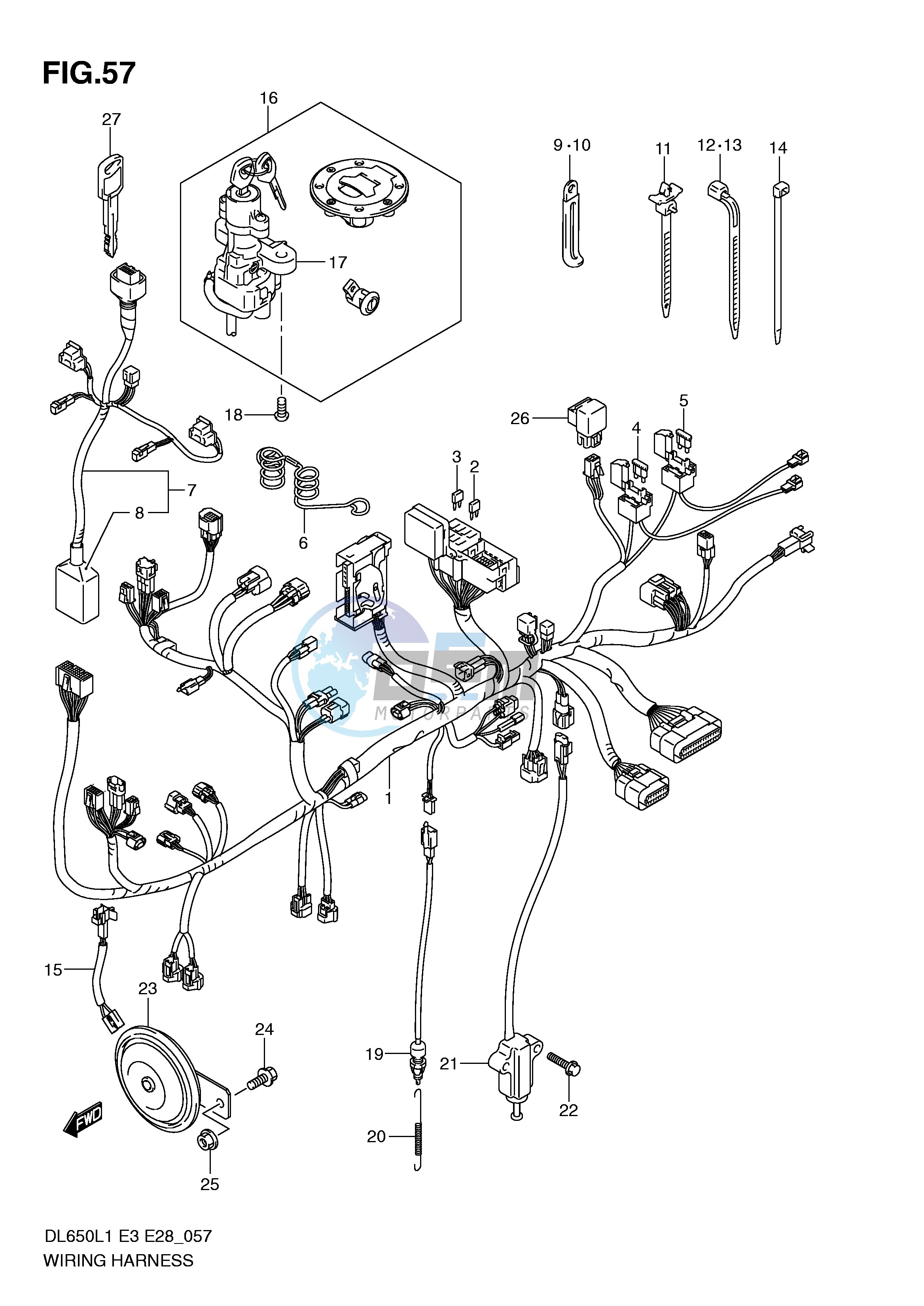 WIRING HARNESS (DL650AL1 E28)