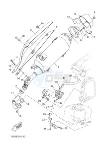 YPR400RA XMAX 400 ABS EVOLIS 400 ABS (1SDG) drawing EXHAUST