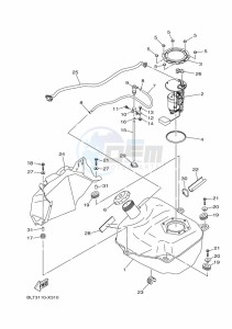 YFM700FWAD GRIZZLY 700 EPS (BLTL) drawing FUEL TANK