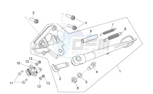 Shiver 750 drawing Central stand