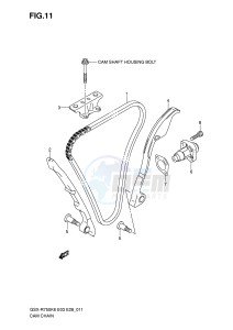 GSX-R750 (E3-E28) drawing CAM CHAIN