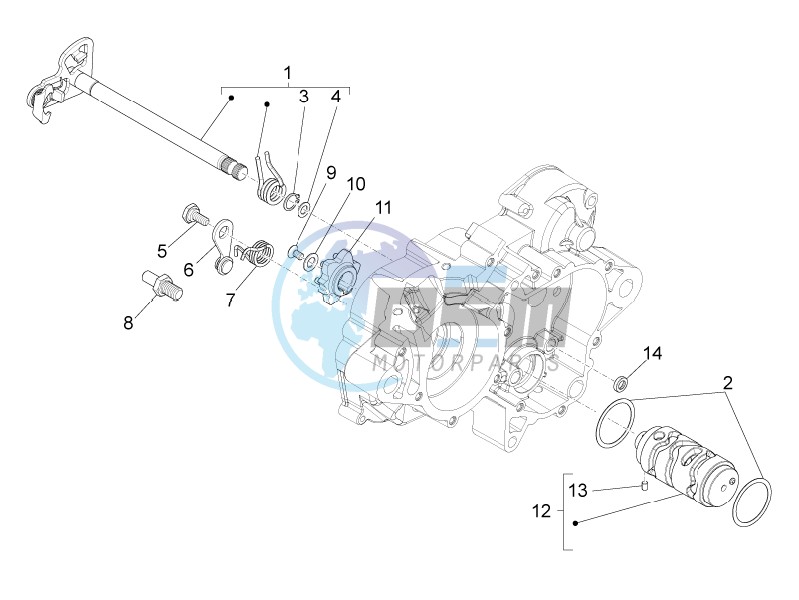 Gear box / Selector / Shift cam