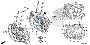 TRX420FA1E TRX420 Europe Direct - (ED) drawing CRANKCASE (TRX420FA1/FA2)