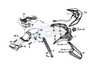 JET 4 50cc (L8) EU EURO4 drawing REAR LIGHT - REAR SUSPENSION