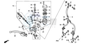 CBR900RE drawing FR. BRAKE MASTER CYLINDER