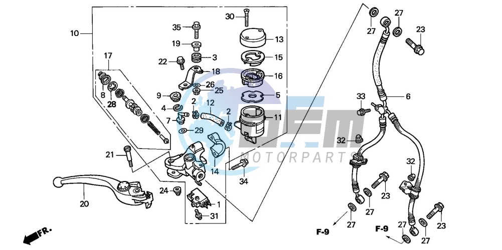 FR. BRAKE MASTER CYLINDER