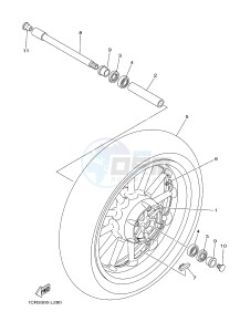 XV1900A MIDNIGHT STAR (1CR4) drawing FRONT WHEEL