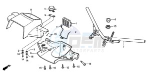 SH50D SCOOPY drawing HANDLE PIPE/ HANDLE COVER