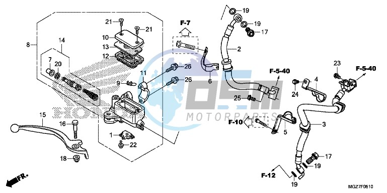 FRONT BRAKE MASTER CYLINDER (ABS)