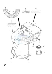 df 175 drawing Silencer/Ring Gear Cover