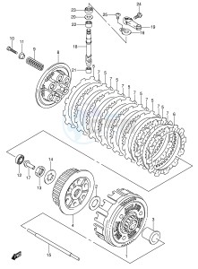 LT-Z400 (E19) drawing CLUTCH (MODEL K3 K4)