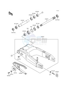 ZX 900 B [NINJA ZX-9R] (B4) [NINJA ZX-9R] drawing SWINGARM