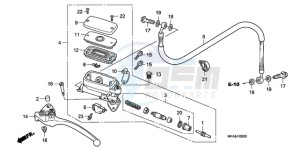 CBF1000SA UK - (E / ABS MKH) drawing CLUTCH MASTER CYLINDER