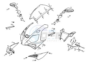 GPR RACING -125 cc drawing COWLING