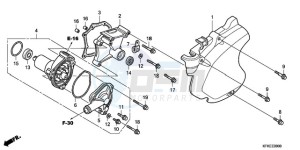 VTR2509 France - (F / CMF LL MK) drawing LEFT CRANKCASE COVER/WATE R PUMP