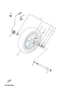 YP125R X-MAX125 X-MAX125 (2ABG 2ABG) drawing FRONT WHEEL