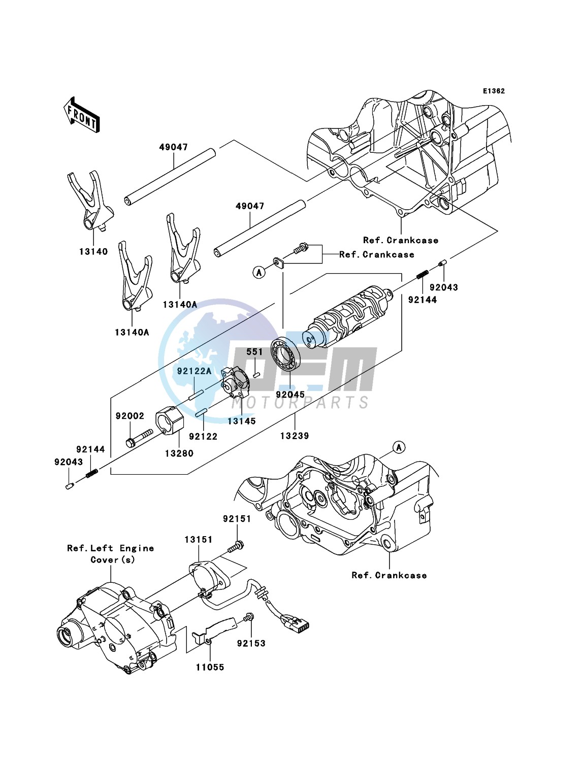 Gear Change Drum/Shift Fork(s)