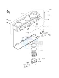 ZX 900 F [NINJA ZX-9R] (F1-F2) [NINJA ZX-9R] drawing CYLINDER_PISTON-- S- -