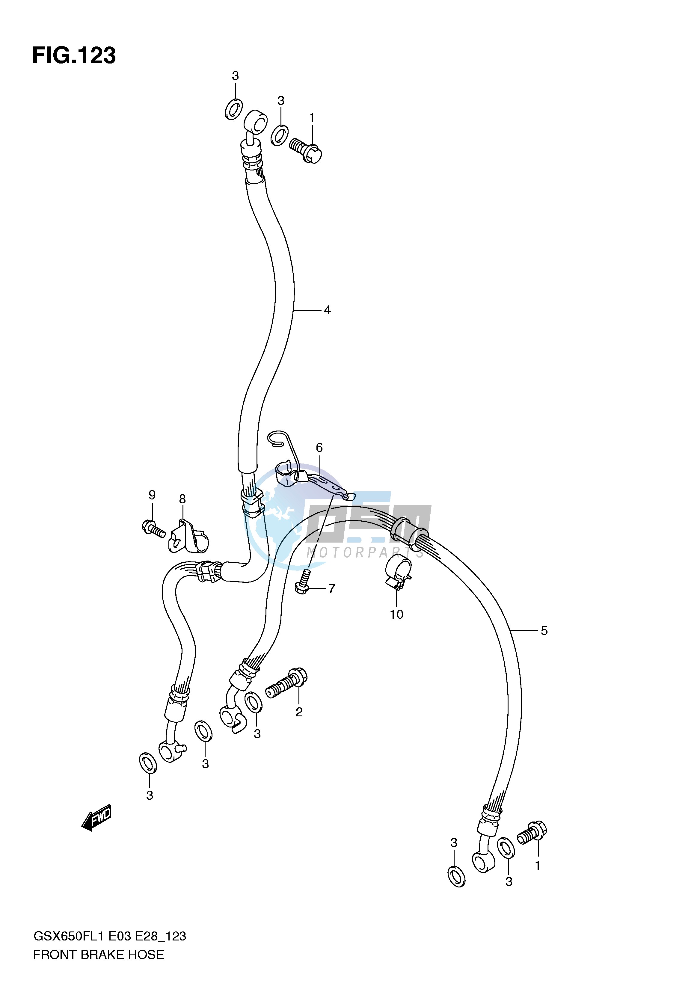 FRONT BRAKE HOSE (GSX650FL1 E28)