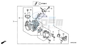 CBR125RW9 France - (F / CMF) drawing THROTTLE BODY