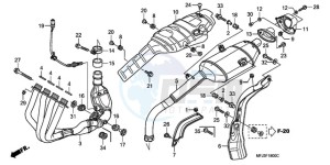 CBR600RA9 BR / ABS MME - (BR / ABS MME) drawing EXHAUST MUFFLER