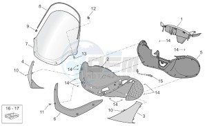 Scarabeo 500 drawing Front body I