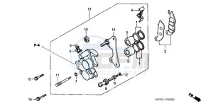 CBR125RWA Germany - (G / WH) drawing FRONT BRAKE CALIPER