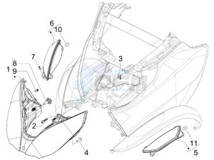 MP3 400 ie (USA) USA drawing Head lamp - Turn signal lamps