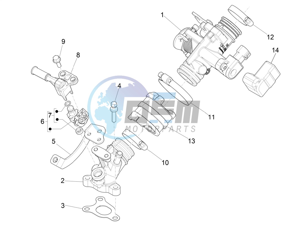 Throttle body - Injector - Induction joint