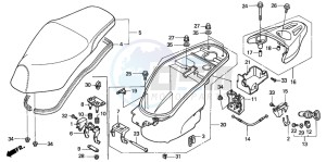 NES150 125 drawing SEAT/LUGGAGE BOX