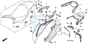 CB600F9 Spain - (SP / 25K) drawing SEAT/REAR COWL