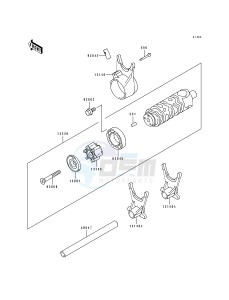 EX 500 A [EX500] (A4-A7) [EX500] drawing GEAR CHANGE DRUM_SHIFT FORKS