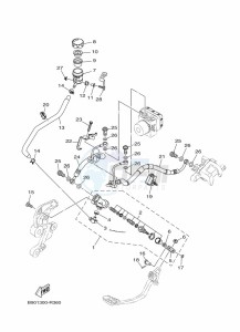 XSR900 MTM850 (BAE6) drawing REAR MASTER CYLINDER