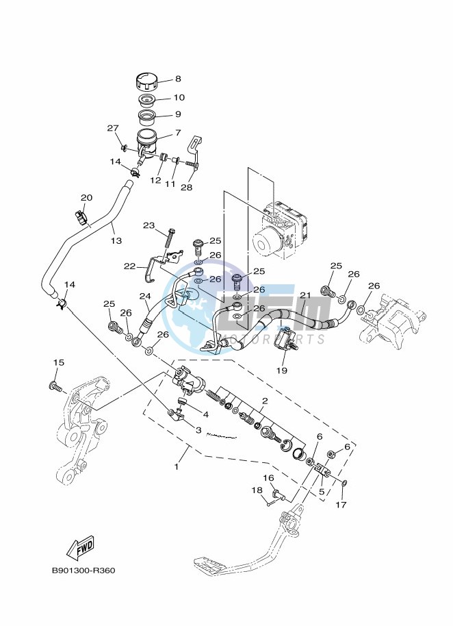 REAR MASTER CYLINDER