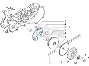 LX 50 2T 25 Kmh NL drawing Driving pulley