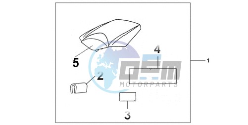 REAR SEAT COWL ACHILLES BLACK METALLIC