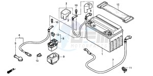 CBR900RR FIRE BLADE drawing BATTERY