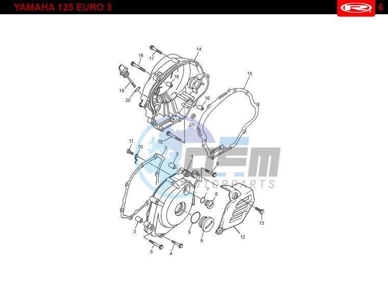 ENGINE COVERS  Yamaha 125 EURO-3