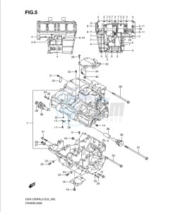 GSX1250 FA drawing CRANKCASE