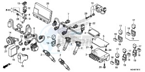 VFR1200XDE CrossTourer - VFR1200X Dual Clutch 2ED - (2ED) drawing SUB HARNESS