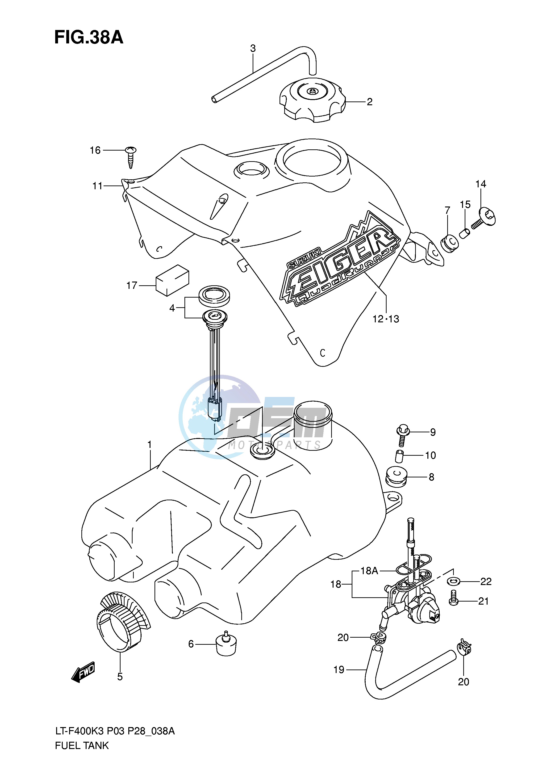 FUEL TANK (MODEL K4 K5 K6)